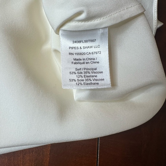 Veronica Beard Sabrina Ivory Silk Sleeveless Tank Top Size 12 - Picture 7 of 7